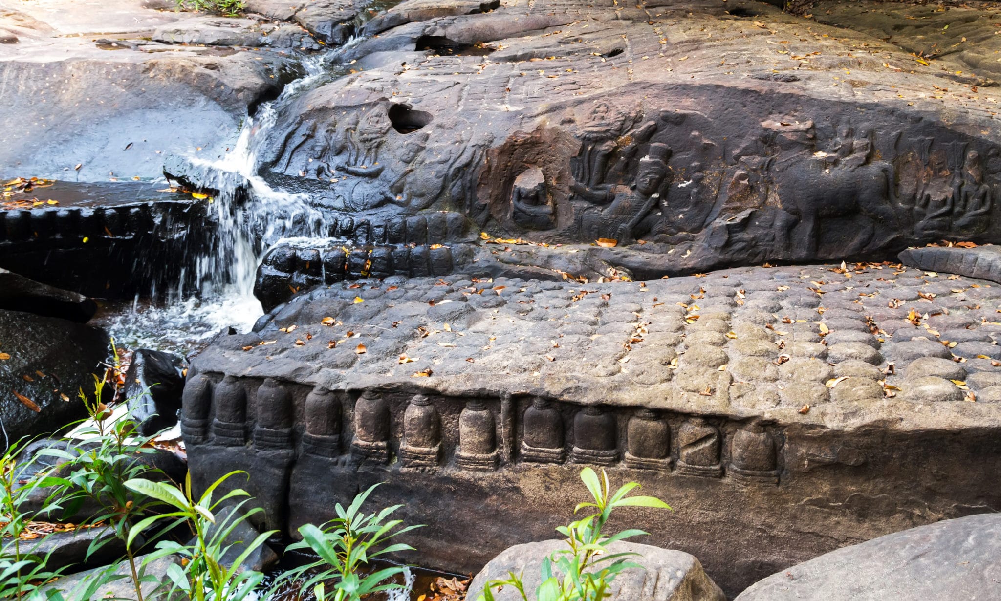 Carving of Shiva at Kbal Spean - Phnom Kulen National Park